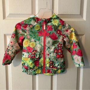 Cat & Jack floral rain jacket. Toddler girls size 3T. Very good condition